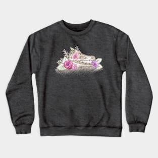 Floral Raptor Skull (Color version) Crewneck Sweatshirt